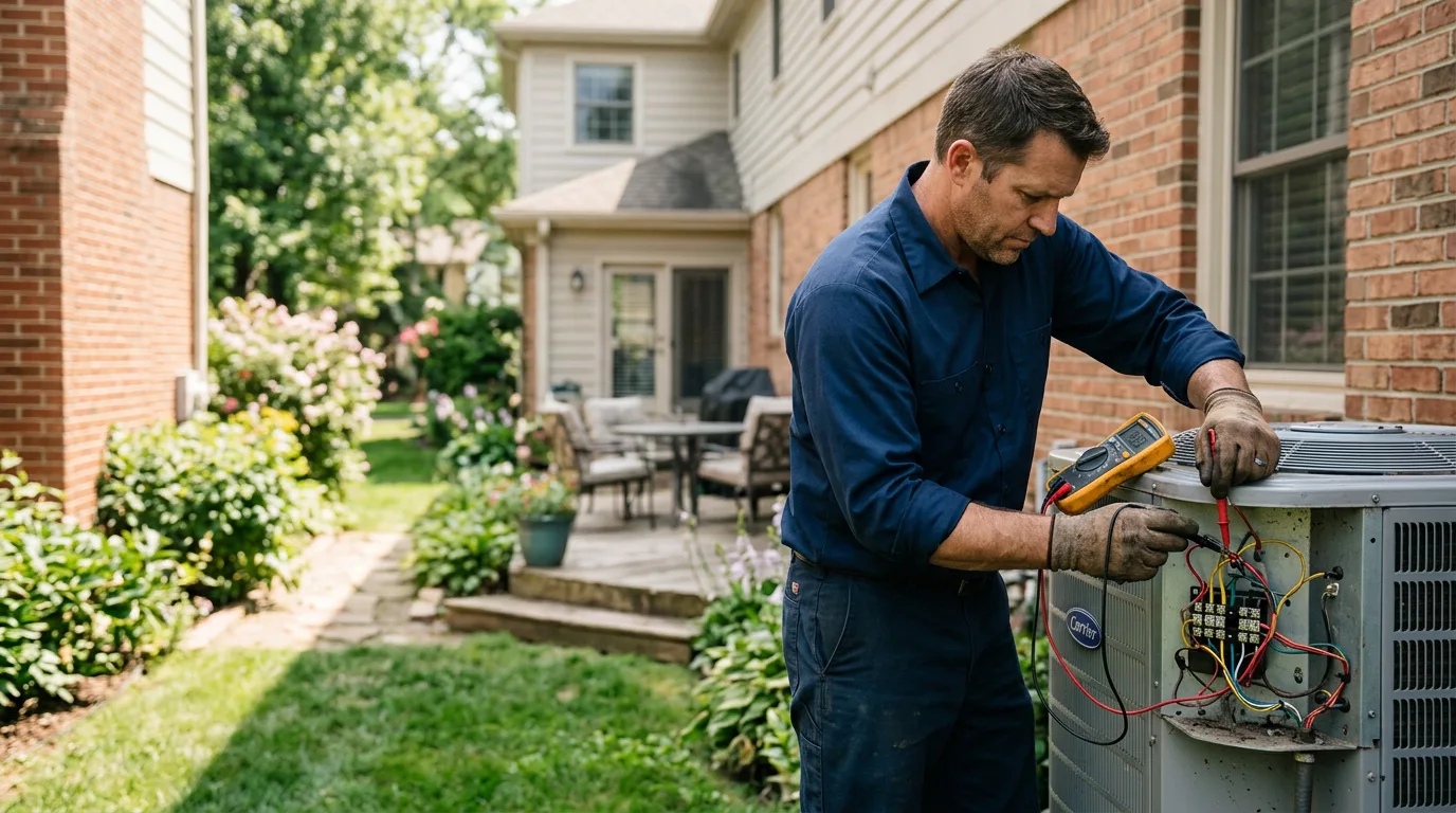 HVAC technician working near South Wales, NY